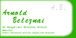 arnold beleznai business card